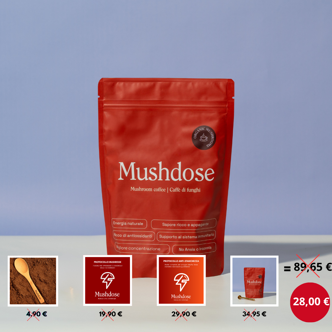 MUSHDOSE - 6 funghi adattogeni in un caffè funzionale